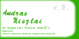 andras miszlai business card